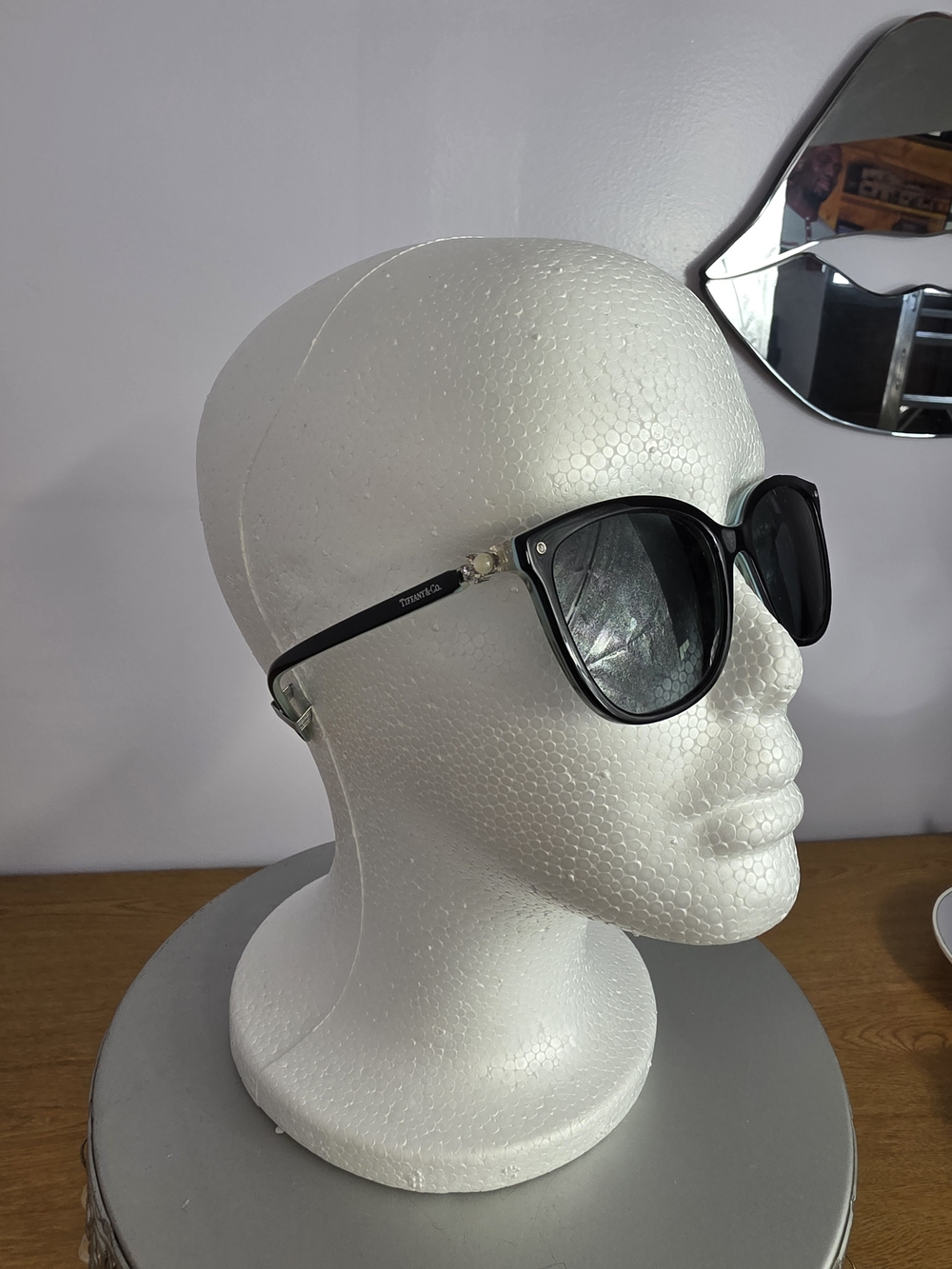 Tiffany & Co Women's Black Cat Eye Sunglasses TF4105HB Prescription Lenses